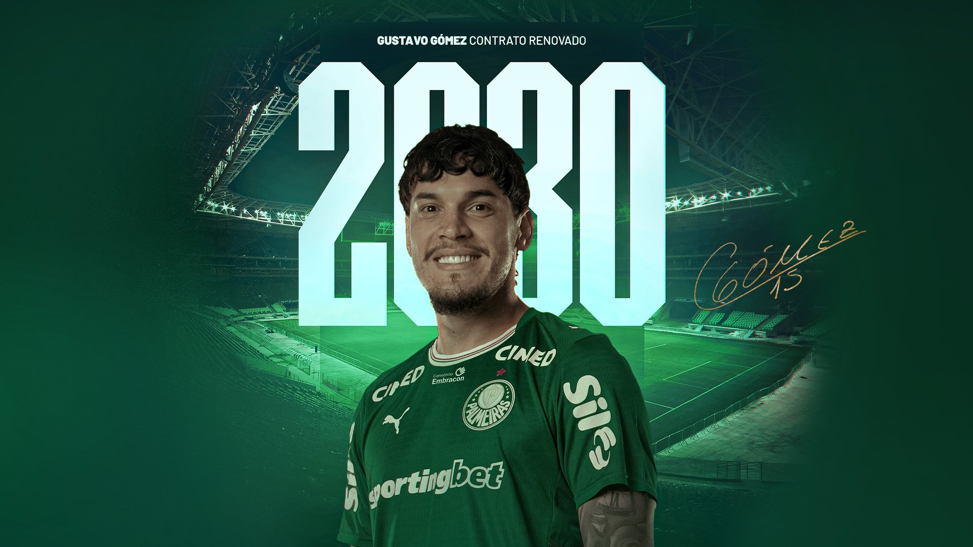 Palmeiras e capitão Gustavo Gómez acertam renovação de contrato até 2030